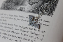 Load image into Gallery viewer, Sweet small silver bat charm necklace
