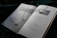 Load image into Gallery viewer, Sweet small silver bat charm necklace