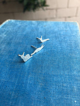 Load image into Gallery viewer, Adorable silver snail and slug stud earrings