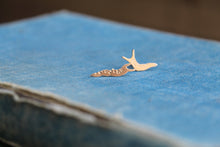 Load image into Gallery viewer, Gold slug earrings, 14k garden slug jewelry