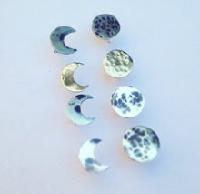 Load image into Gallery viewer, 14k gold moon earrings