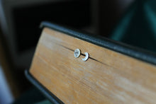 Load image into Gallery viewer, Mini moon studs, mismatched crescent and full moon