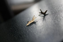 Load image into Gallery viewer, Gold slug earrings, 14k garden slug jewelry