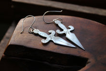Load image into Gallery viewer, Sterling Silver Dagger Earrings