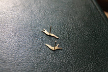 Load image into Gallery viewer, Gold slug earrings, 14k garden slug jewelry