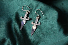 Load image into Gallery viewer, Sterling Silver Dagger Earrings
