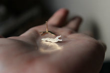 Load image into Gallery viewer, Gold slug earrings, 14k garden slug jewelry