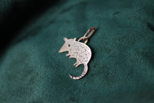 Load image into Gallery viewer, Opossum charm in silver
