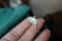 Load image into Gallery viewer, Opossum charm in silver
