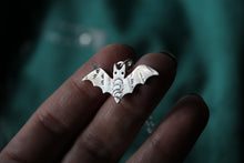 Load image into Gallery viewer, Sweet small silver bat charm necklace
