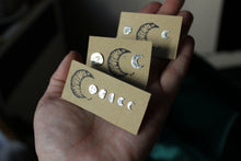 Load image into Gallery viewer, Phases of the moon earrings
