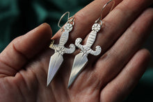 Load image into Gallery viewer, Sterling Silver Dagger Earrings
